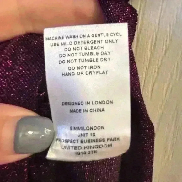 Simmi Women's Asymmetrical Cutout Mini Dress Purple Size M - Picture 12 of 16